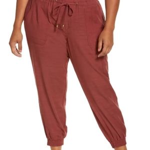 Plus Size Textured High Rise Waist Joggers WIT & WISDOM Apple Butter
